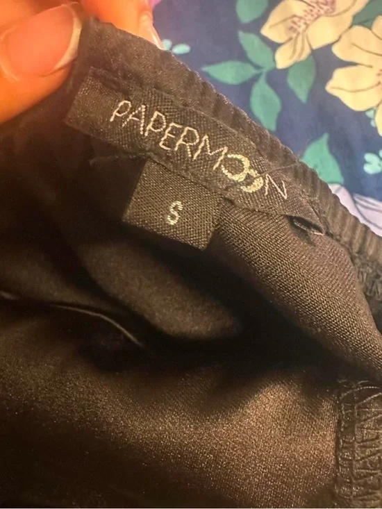 Papermoon Black Midi Slip Dress with Beaded Straps - Picture 4 of 4